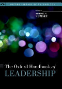 The Oxford Handbook of Leadership