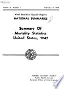 Vital Statistics, Special Reports