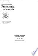 Weekly Compilation of Presidential Documents