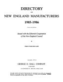 Directory of New England Manufacturers