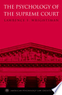 The Psychology of the Supreme Court Book
