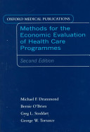 Methods for the Economic Evaluation of Health Care Programmes Book