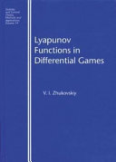 Lyapunov Functions in Differential Games