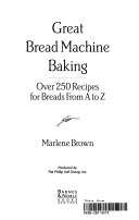 Great Bread Machine Baking