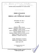 Index catalogue of Medical and Veterinary Zoology