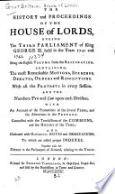 The History and Proceedings of the House of Lords  From 1741  to 1743