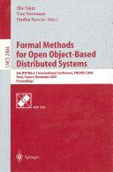 Formal Methods for Open Object Based Distributed Systems