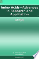 Imino Acids   Advances in Research and Application  2012 Edition