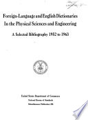 Foreign language and English Dictionaries in the Physical Sciences and Engineering