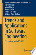 Trends and Applications in Software Engineering Book