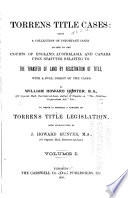 Torrens Title Cases PDF Book By William Howard Hunter