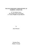 The Documentary Form history of Rabbinic Literature  The halakhic sector  the Talmud of the land of Israel  3 v  
