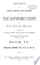 Reports of Cases Argued and Decided in the Supreme Court of the United States