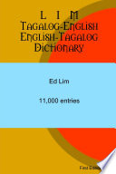 Lim Tagalog English English Tagalog Dictionary