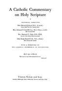 A Catholic Commentary on Holy Scripture