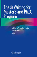 Thesis Writing for Master's and Ph.D. Program