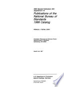 Publications Of The National Bureau Of Standards 1986 Catalog