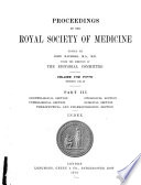 Proceedings Of The Royal Society Of Medicine