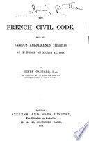 The French Civil Code Book