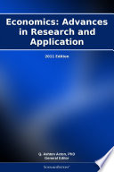 Economics  Advances in Research and Application  2011 Edition Book