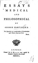 Essays medical and philosophical