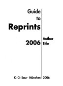 Guide to Reprints 2006