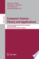 Computer Science   Theory and Applications