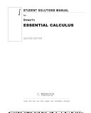 Student Solutions Manual for Stewart s Essential Calculus  2nd Book