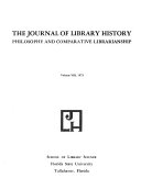 Journal of Library History  Philosophy  and Comparative Librarianship