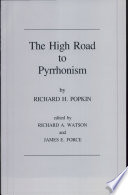 Book The High Road to Pyrrhonism Cover