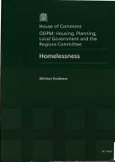 Homelessness  Vol  2  Written Evidence