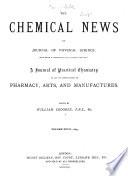 Chemical News and Journal of Industrial Science Book