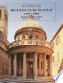 Architecture in Italy  1500 1600 Book PDF