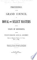 Proceedings of the Grand Council of Royal and Select Masters of Minnesota