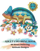 Adult Coloring Book   60 Stress Relieving Animals Designs