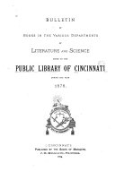 Annual List of Books Added to the Public Library of Cincinnati