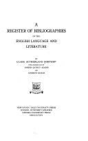 A Register Of Bibliographies Of The English Language And Literature