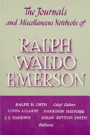 The Journals and Miscellaneous Notebooks of Ralph Waldo Emerson