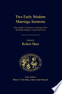 Two Early Modern Marriage Sermons Book