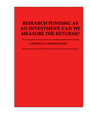 Research funding as an investment--can we measure the returns?