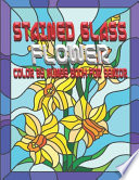 Stained Glass Flower Color By Number Book For Senior