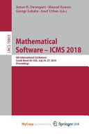 Mathematical Software -- ICMS 2018