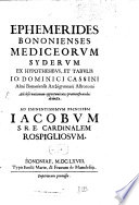 Ephemerides Bononienses Mediceorum syderum