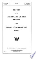 Report of the Secretary of the Senate from    