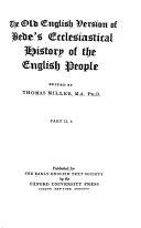 The Old English Version of Bede's Ecclesiastical History of the English People