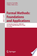 Formal Methods  Foundations and Applications Book