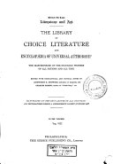The Library of Choice Literature and Encyclopedia of Universal Authorship