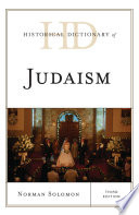 Historical Dictionary of Judaism Book