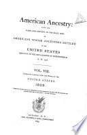 American Ancestry: Embracing lineages from the whole of the United States. 1888[-1898. Ed. by Frank Munsell