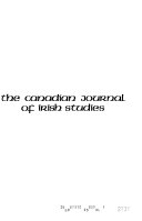 The Canadian Journal of Irish Studies